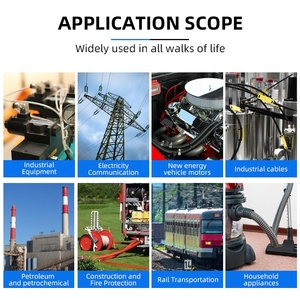 1.5lv 2.5kv 4.0kv 7.0kv tự dập tắt Silicone sợi thủy tinh sleeving chống cháy cho điện áp thấp dây bảo vệ cáp - Product Image 6