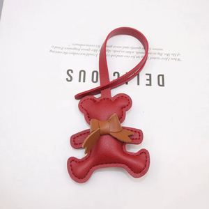 New <b>Cute</b> Cartoon <b>Bear</b> Backpack Keychain Popular PU Light Keychain with Pendant Bag Charm for Decorations - Product Image 6