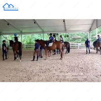 Tente d'écurie de ferme équestre à cadre en aluminium 20*50m Tente d'équitation extérieure pour grand chapiteau d'événement