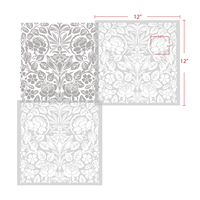 Pochoir mural à motif floral DIY, grand pochoir mural floral pour la peinture murale, amélioration de la maison, écologique, durable, lavable, en PET