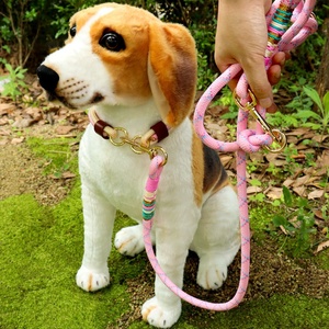 Conjunto de Correa y collar de perro trenzado de nailon multiusos ajustable de lujo <span class=keywords><strong>Elizabeth</strong></span> Cuerda gratis personalizada para perros y cachorros - Product Image 6