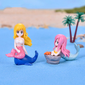 Hot Style Miniature <b>Resin</b> Mermaid Figurines <b>Resin</b> Crafts Mini Mermaid Dolls Toy With Shell Garden Decor Aquarium Decoration - Product Image 2