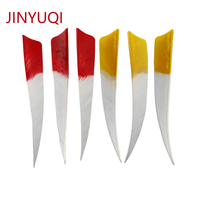 JINYUQI aile droite/gauche plume de dinde dégradé bouclier coupe 5 pouces tir à l'arc bricolage accessoires flèche Flesthes