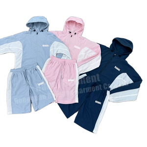 Conjunto Deportivo de Poliéster para Hombre, Chaqueta Cortavientos y Pantalones Cortos Personalizados, Traje para Correr, Conjunto de Pantalones Cortos Cortavientos de Nailon en Color Personalizado - Product Image 2