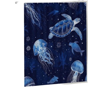 Rideau de Douche en Polyester Imprimé Numérique Motif Tortue Marine, Imperméable, Personnalisable, Vente en Gros, Moderne YH-YL351 - Product Image 5
