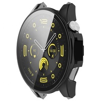 Casing pelindung layar kaca Tempered dan PC keras 2 in 1 untuk jam tangan Huawei GT4 dan jam tangan Honor 4pro 3D Radian dibuat dari PMMA