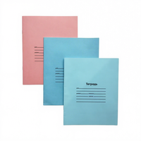 Cahier d'exercices format A5, reliure agrafée, qualité supérieure, design élégant et moderne, impression claire des pages intérieures, logo personnalisé