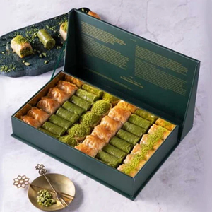 MENA <span class=keywords><strong>Edi</strong></span> Mixed Nuts Gourmet Surtido Baklava Caja de embalaje Surtido Elegante Baklava Caja de regalo Postres de tamaño pequeño - Product Image 1