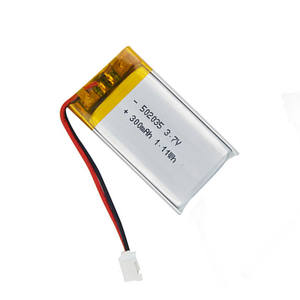 502035 <span class=keywords><strong>3</strong></span>,7V 300mAh Lipo-Akku 052035 Wiederaufladbare Lithium-Polymer-Batterie - Product Image 2