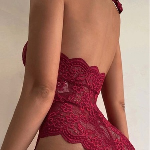 Кружевное боди с экзотическим цветочным принтом - Product Image 2