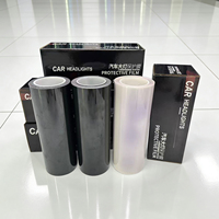 Película Protectora para Faros Delanteros de Automóvil, TPU Negro Oscuro, Negro Ahumado, Gris Claro, Fotocrómica, Blanca a Negra/Morada, Venta al Por Mayor