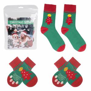 Fast Delivery Christmas Matching Human & Pet <b>Socks</b> - Soft Cotton Festive Xmas <b>Socks</b> Set for Family Holiday Party - Product Image 5