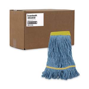 Boardwalk BWK501BL 5-inch Blue Super Loop Wet Mop Head Small 12/Carton for Cleaning - Product Image 5