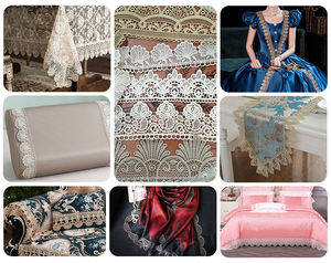 Ribete de Encaje Guipur Bordado <span class=keywords><strong>con</strong></span> Borde, <span class=keywords><strong>Cinta</strong></span> de Poliéster, Hilo de Leche, Encaje Francés Fino Chantilly, Ribete de Encaje Químico Bordado <span class=keywords><strong>con</strong></span> <span class=keywords><strong>Ojales</strong></span> - Product Image 6