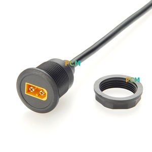 Kabel Daya XT60 2 Pin Male to Female 16AWG UL2464, Kabel Pengisian Daya untuk Pemasangan Panel Bulat, untuk Sistem Penyimpanan Baterai - Product Image 2