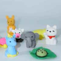 Gomme en caoutchouc en forme d'animal Gomme à crayon Outils de correction Accessoires de dessin Cadeau de fête des enfants