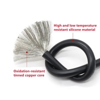 Câble en silicone extra souple 6-9 AWG, âme en cuivre étamé, résistant aux hautes températures, pour usage industriel extérieur automobile, longueur 1m, Lithium