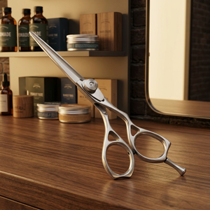 Ciseaux de coiffure professionnels en acier inoxydable à pointe affûtée pour droitiers, à long manche - Product Image 3