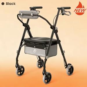 Deambulatori Choice per Anziani, Rollator Pieghevole Ergonomico con Sedile e Schienale Regolabile - Product Image 1