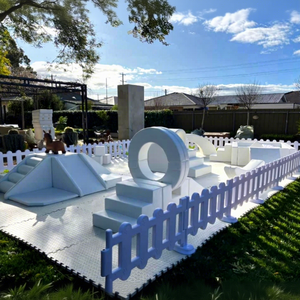 Alquiler de Equipos de Juego Suave de Madera Blanca Clásica: Castillo Hinchable, Carrusel, Piscina de Bolas para Fiestas y Bodas, Alquiler de Set de Juego Suave - Product Image 1