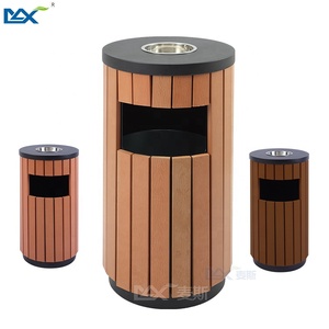Meuble de rue de 8 gallons en fer et en PVC, poubelle à café en acier pour le <span class=keywords><strong>jardin</strong></span> et le parc - Product Image 5