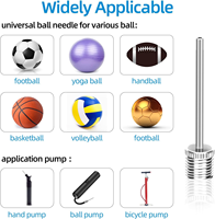 Aiguilles de gonflage en acier inoxydable de style américain pour ballons de basketball, de football et autres ballons de sport – Accessoires de pompe en gros