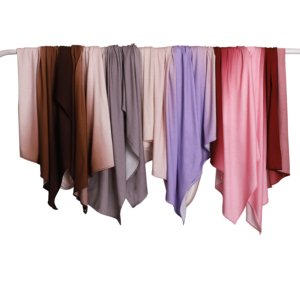 Nouveau châle ombré, long foulard imprimé dégradé, bandeau musulman, hijab respirant pour le Ramadan, doux, en jersey pour femme - Product Image 2