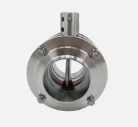 3A/SMS/DIN hygiène de qualité alimentaire 3/4 ''SS304 vanne à boisseau sphérique flottante manuelle soudure sanitaire support de dégagement rapide pince Tc virole