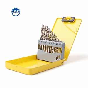 DIN 338 13 Pcs Inch Kích Thước HSS 6542 Thẳng Shank <span class=keywords><strong>Twist</strong></span> Khoan Bits Set Với Trường Hợp Kim Loại 1/16 "-1/4" Cho Khoan Kim Loại - Product Image 1