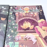 Calendrier de l'Avent 2026 de Noël personnalisé, vide, avec rabat magnétique, 12 jours, pour bijoux de mode, boîte cadeau, 24 jours, gaufrage, recyclable, ISO