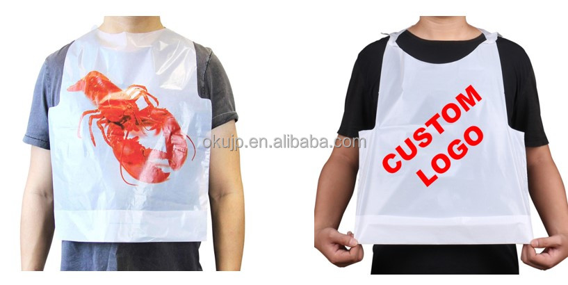 Lot De 2 Grands Bavoirs à Homard Adultes En Coton - Blanc, Rouge Et Vert