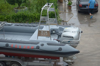Zhenbo 40ft Large Rib Boats Super Yacht RIB-1200 12M Gonflable Rib Boat avec Coque en Fibre de Verre ORCA Hypalon Pontoons