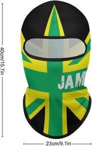 Masque facial en polaire unisexe avec drapeau de la Jamaïque, protection UV pour les sports de plein air, le cyclisme, la pêche, la randonnée - Product Image 5
