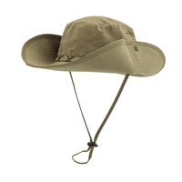 Chapeau de pêcheur unisexe pour la randonnée en plein air, le camping, imperméable, respirant, à large bord, pliable, avec sangle anti-vent sous le menton