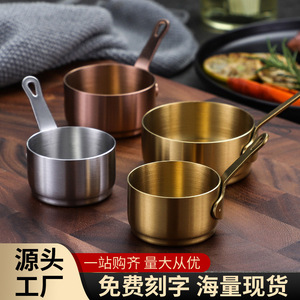 Stainless Steel Sauce <b>Cup</b> With Handle Round Solid Color For Steak Salad Serving Dish - Product Image 5