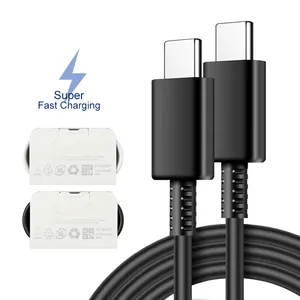 Cable rápido PD 45W 25W para <span class=keywords><strong>Samsung</strong></span> Galaxy S20 <span class=keywords><strong>S22</strong></span> S23 <span class=keywords><strong>Ultra</strong></span> Note 10 + 5G 20 A53 A54 Cable DE DATOS USB tipo C de <span class=keywords><strong>carga</strong></span> súper rápida 5A - Product Image 1