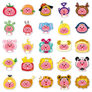 50PCS Pegatinas Coreanas Divertidas de Dibujos Animados de <span class=keywords><strong>Pororo</strong></span> el Pequeño Pingüino, Lindas Pegatinas de Castor de Dibujos Animados, Adorables Pegatinas Loopy - Product Image 3