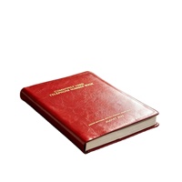 Livre de répertoire gouvernemental personnalisé en cuir PU avec impression offset, logo en feuille d'or, texte personnalisé, cadeau d'affaires officiel