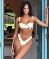 Maillot de bain taille haute respirant MLY, vêtements de plage d'été, tissu recyclé durable, bikini push-up, marque célèbre, vêtements de plage brésiliens