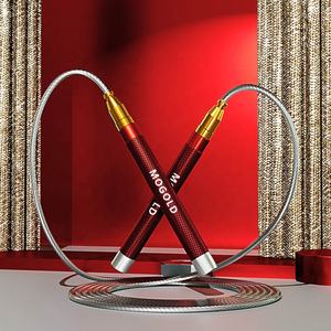 Corde à sauter de haute qualité en alliage d'aluminium, fil d'acier, longue poignée, corde en PU, 3 m, réglable, équipement de musculation à domicile, MOGOLD - Product Image 3