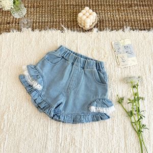 <span class=keywords><strong>Pantaloncini</strong></span> in denim con volant in pizzo per <span class=keywords><strong>bambina</strong></span>, collezione estiva 2026, all'ingrosso - Product Image 4
