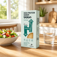 Pâtes B2B 22g riches en protéines, Miso Ramen Udon, faibles en glucides, non frites, pour les voyages