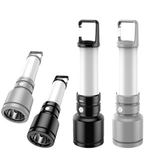 Lampe torche rechargeable d'extérieur en alliage d'aluminium à LED, à intensité variable, pour le camping, la pêche et le travail - Product Image 1