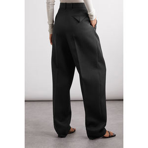 Femmes <span class=keywords><strong>noir</strong></span> <span class=keywords><strong>taille</strong></span> haute jambe large <span class=keywords><strong>pantalon</strong></span> automne nouveau costume décontracté <span class=keywords><strong>pantalon</strong></span> ample mince drapé <span class=keywords><strong>pantalon</strong></span> droit respirant été grand - Product Image 2