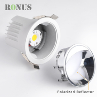 Spot lumineux LED en aluminium polarisé, 30/35W, Spot encastré COB antireflet