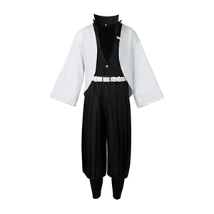 Costume complet de cosplay anime blanc imprimé Haori Wind Hashira <span class=keywords><strong>Shinazugawa</strong></span> <span class=keywords><strong>Sanemi</strong></span> pour soirée déguisée et événement de cosplay - Product Image 2