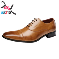 Hochwertige Britische Herren-Oxfordschuhe mit Schnürung aus Echtem Leder, PU-Futter, Rutschfest, für Büro und Formelle Anlässe