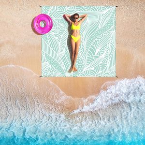 <span class=keywords><strong>Tapis</strong></span> <span class=keywords><strong>de</strong></span> plage anti-sable imprimé sur mesure, imperméable et à motifs, avec 4 piquets, grand <span class=keywords><strong>tapis</strong></span> <span class=keywords><strong>de</strong></span> pique-nique portable pour les voyages et la randonnée - Product Image 5