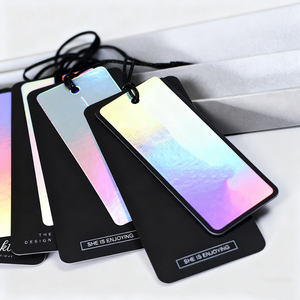 Chất lượng cao tùy chỉnh logo dập nổi Hologram lá giấy sang trọng treo thẻ chuỗi nhãn cho quần áo và giày xây dựng thương hiệu với logo - Product Image 1
