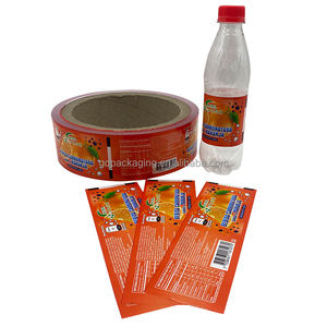 Etiqueta Termoencogible de Plástico Opaco con Patrón Impreso Personalizado para Envolver Botellas de Bebidas - Product Image 2